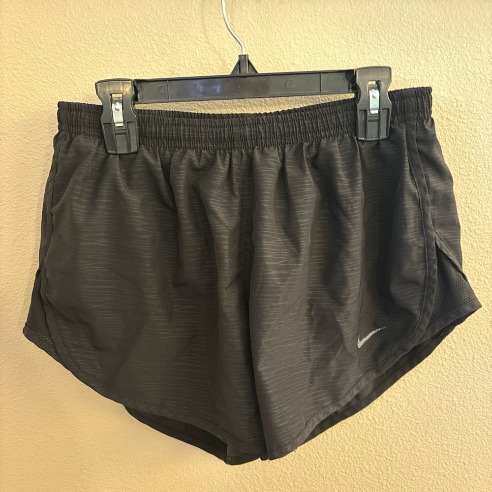 Nike dri-fit black w/design running shorts.